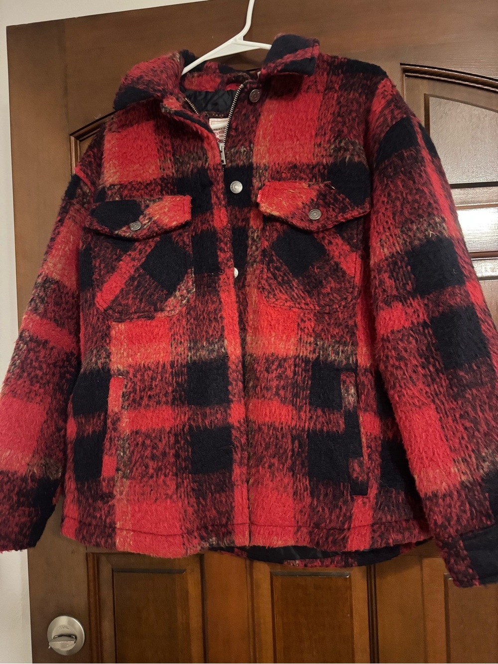 Levi’s Red & Black Plaid Jacket Size Small